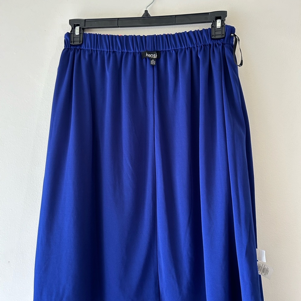 NWOT Kensie Geometric A-Line Midi Skirt in Pink and Blue - Picture 8 of 12
